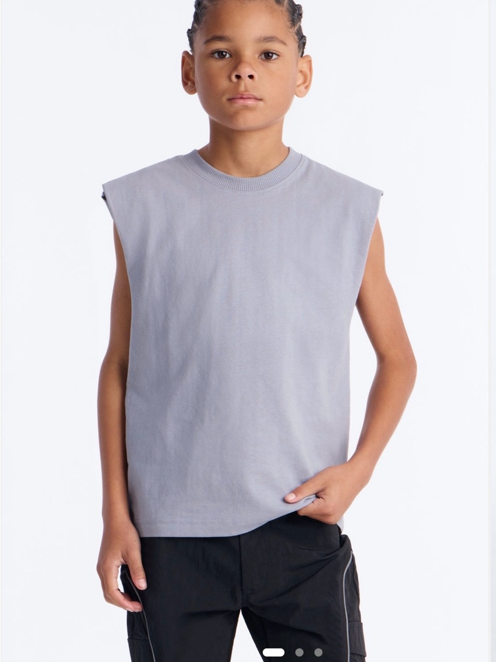 NWT FASHION NOVA Mini Relaxed Heavyweight Muscle Tee - Size 2XL=16/18 years